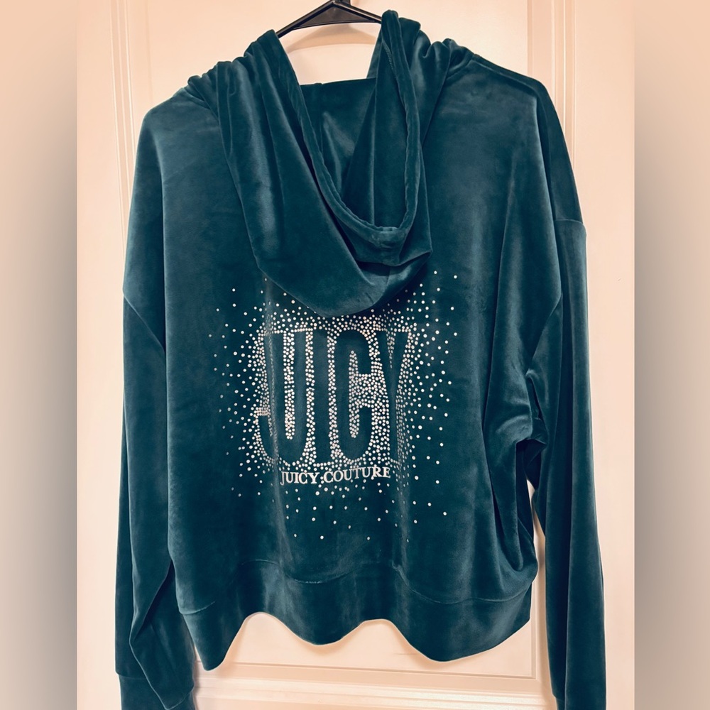 Juicy Couture Teal Velour Hoodie